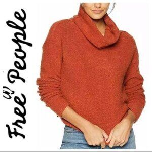 Free People - We The Free Stormy Pullover in Terracotta, Cowl Neck, Med